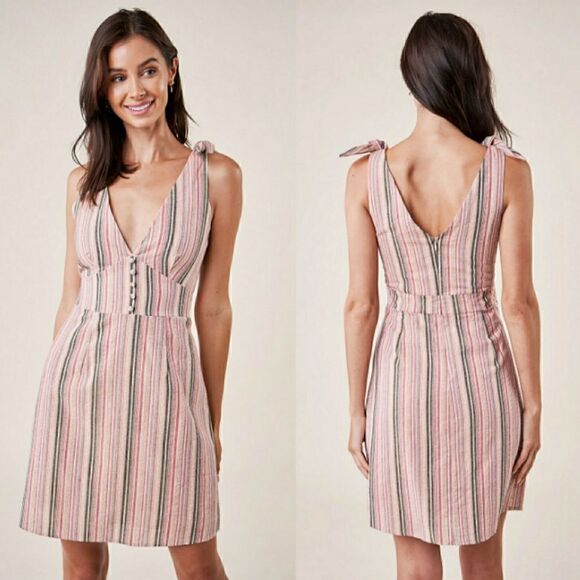 Sugar + Lips Adeen Tie Sleeve Mini Dress - Picture 2 of 3